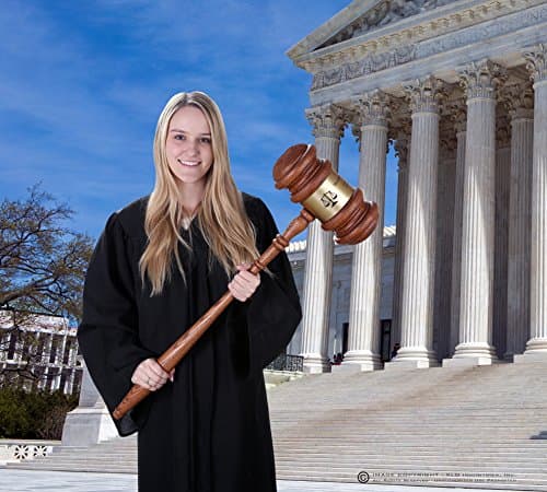 Giant Gavel, Three Feet Long, Solid Oak, Custom Engraved Gavel Band, Lawyer, Judge, Mayor, City Council Gift, Chairman of The Board, Law Graduation