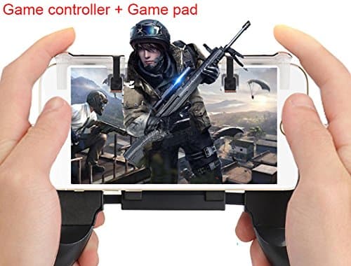 Mobile Game Controller Set Lunies Sensitive Shoot,Aim Buttons L1R1 for PUBG/Rules of Survival Cell Phone Game Controller for iPhone Android Clear
