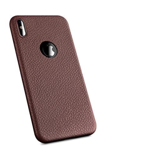 IPHONE X Phone Case Soft TPU Whole Cover Backcover Protective Case 100% Fitted Phone Case for iphone X (Brown)