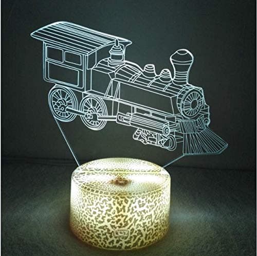 3D Train Night Light Lamp 7/16 Color Change LED Lamp USB Powered Remote Control Table Kids Gift Toys Decor Decorations Christmas Valentines Gift Birthday Gift