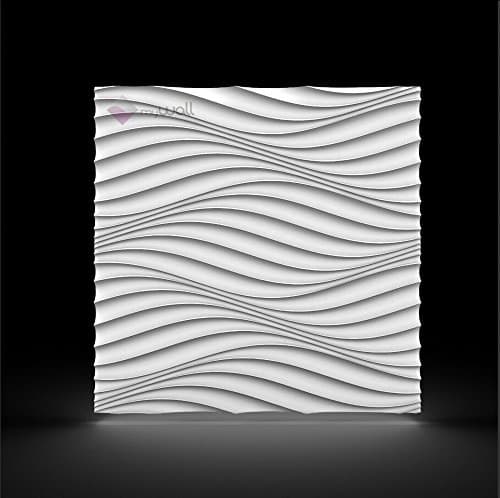 New 3D Decorative Wall Panels - 3D Wall Boards - 3D Wall Cladding - Premium - Wind - 600 x 600 mm ( Pack 16 pcs / 5,76 sqm )
