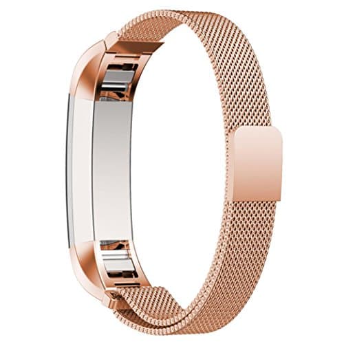 Accessory for Fitbit Alta, Feier(TM) Milanese Magnetic Loop Stainless Steel Band For Fitbit Alta Smart Watch (Rose Gold)