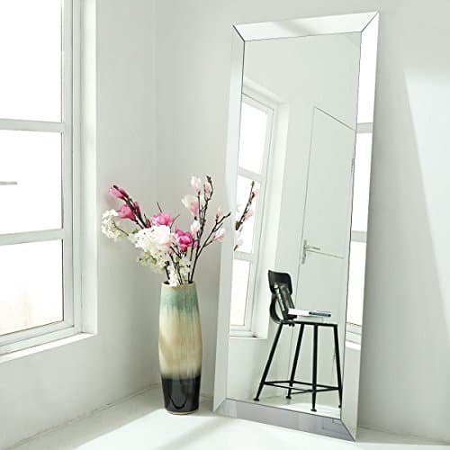 Floor Mirrors Full Length Large Size Mirrored Bevel Framed Mirror for Bedroom Room Bathroom (30'' x 70'')