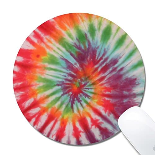 Gaming Office Mouse Pad--Glissando Customized Bing Images Tie Dye Cloth surface Natural rubber Gaming Mouse Pad--Round Mouse Pad(7.87x7.87inchx1/8inch)