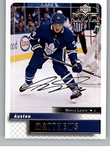 2019-20 Upper Deck MVP Stanley Cup Edition 20th Anniversary Silver Script Hockey #26 Auston Matthews Toronto Maple Leafs Official NHL Trading Card From UD