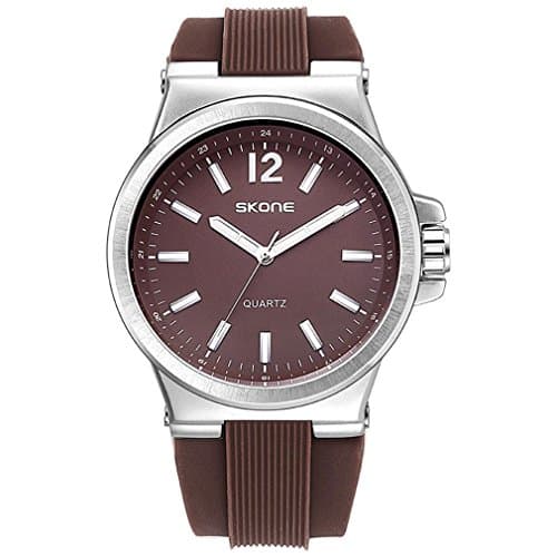 LLW Men's quartz watch multi-functional luminous silicone strap waterproof watch, 002