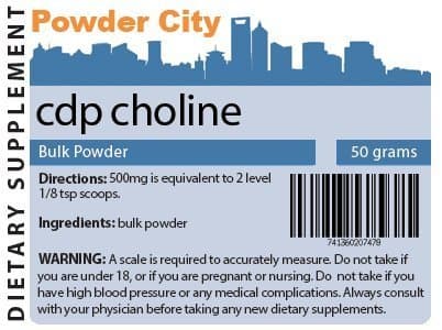 CDP Choline (50Grams) by Powder City