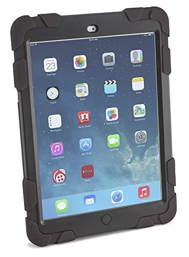 Caseiopeia Keep Safe 360 Rotating Kickstand Rugged Heavy Duty Case with Screen Protector for iPad Air (KSR-IPA-BLK)