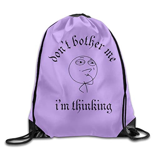 ZARRHOUSE Sack Bag I'm Thinking Don't Bother Me Cool Drawstring 16.9"X14.2" Sackpack Team Training Gymsack Drawstring Backpack Sack Bag Polyester Gym Sackpack Drawstring Bag Sport Bag For Teens