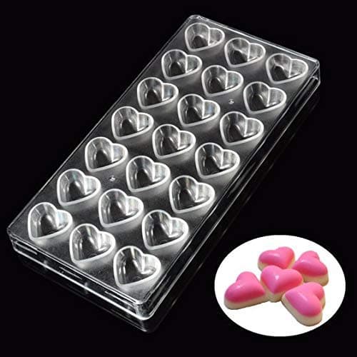 IAJ Heart Shape Chocolate Hard Polycarbonate Chocolate Mold PC Candy Mould Chocolate Bar Molds PC Candy Mould Polycarbonate Mould