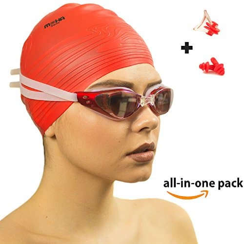MOHA Swimming Goggles and Swim Cap
