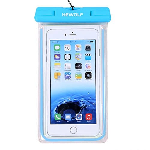 Universal TPU Waterproof Case Swimming Dry Bag Case for iPhone 7 iPhone 6 Plus Samsung HTC Size Less than 5.5 inch Blue