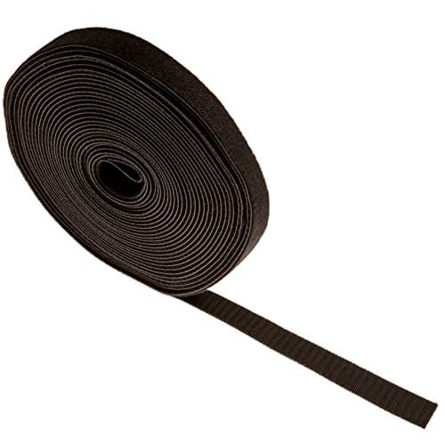 Premium Quality Velcro Style-Bulk Reel-Hook & Loop-Black-¾"/.75 inch wide, 10 meters/32.8 feet in length - cable management - datainfrastore