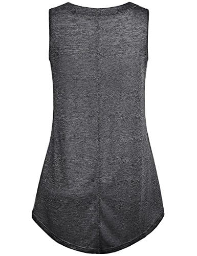 KABUEE Women's Casual Button Decor Flowy Tank Tops Basic Sleeveless V Neck Tunic Top Blouse