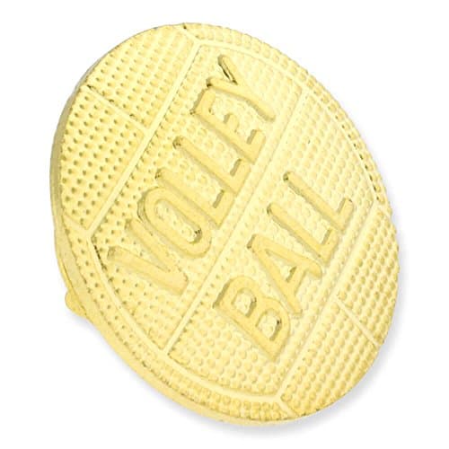 Volleyball Gold Chenille Lapel Pin