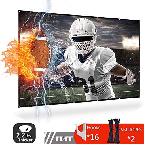 Projector Screen 120 Inch - DYD 4k HD Foldable Portable Indoor Outdoor Movie Screen for Home Theater Gaming Office, Anti-Crease, Support Double Sided Projection, Only 2.2 lbs