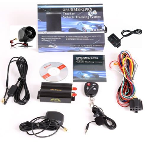 TK103B+remote control+shake sensor+siren GPS SMS GPRS tracker google maps real time tracking system