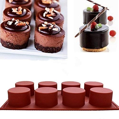 Huphoon Cylinder Shaped Silicone Cake Mold Ice Cube Candy Soap Premium Baking Tool Decorating Baking Pan Easy to Bake Molds