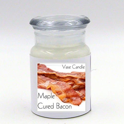 Maple Cured Bacon Jar | Vase Candle | 30 Hour Burn Time | Premium Soy Paraffin Wax Blend | Highly Scented | Self-Trimming Wick