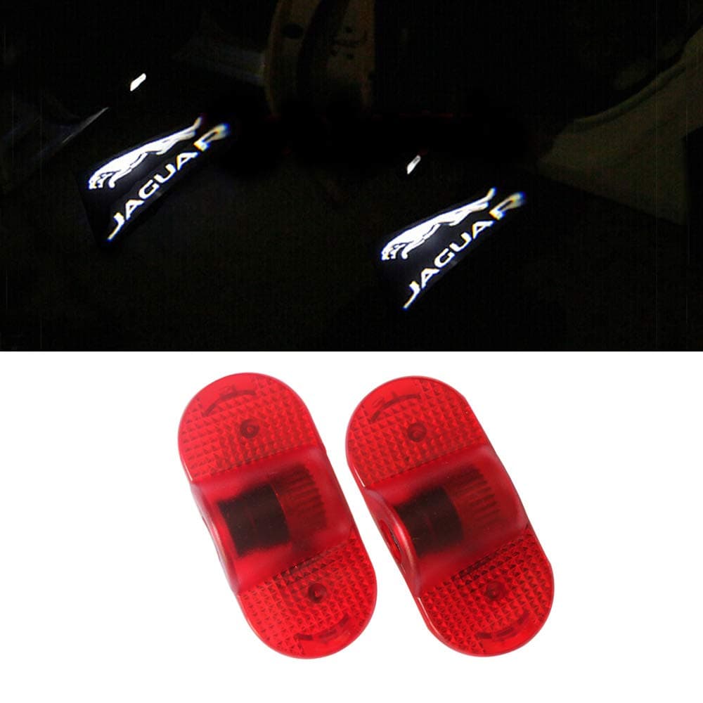 LIKECAR 2pcs Car Door Courtesy Welcome Light Ghost Shadow Projector Logo Lamp (Jaquar)