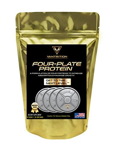Vantrition VAN PRO Four Plate Protein - Advanced Whey Isolate Protein Powder Mix (1 LB, Vanilla Ice Cream)