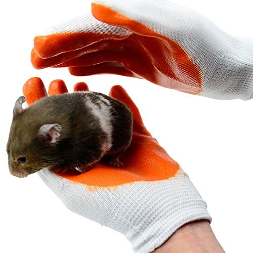 1 Pair Hamster Anti-bite Gloves,Hand-Held Hamster&amp;Small Pets Protective Gloves - Five Finger Design