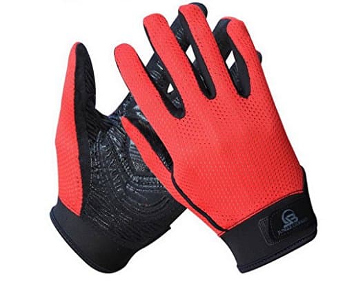 Non-slip Safe Breathable Lightweight Comfortable Durable Cool Gloves Mountain Bike Gloves Fullhand Protector for Road Biking Motor Racing Cycling BMX Bicycle with Rope Eyelet Thick