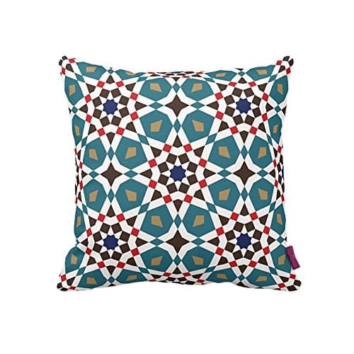Decorative Turkish iznik Tile Cini Designs Home Decor Double Side Design Throw Pillow Case Cushion Covers Square 18"x18" BC323