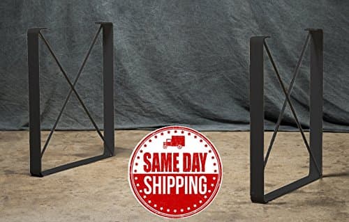 FREE SHIPPING SAME DAY! - Metal Dining table legs - 28" high x 24" wide - Set of 2 - Modern Table Legs - Iron Table legs - Steel Table legs