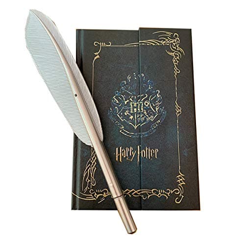 2020 Vintage Journal Writing Notebook Diary Planner and Feather Quill Ballpoint Pen for HP Fans Hard Cover Note Book/Notepad/Agenda with Hogwarts Pen, Personal Diary Notebook Journal Gift