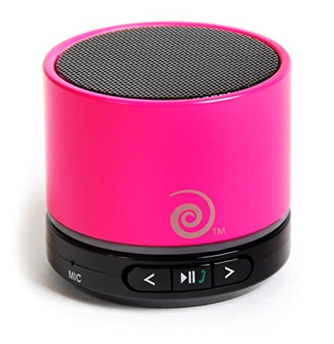 Portable Bluetooth 4.0 Mini Speaker ● Apple, Samsung, Mobile &amp; Cell Phone Compatible ● High Quality Wired Speakerphone with Sound Amplifier for Hands-Free Calling by bePowered® ● Neon Hot Pink