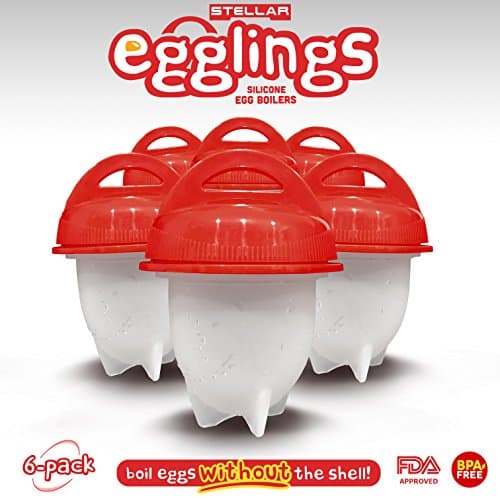 Stellar Egglettes | Food-Grade Silicone Egg Boilers | BPA Free | Pack of 6 Egglings