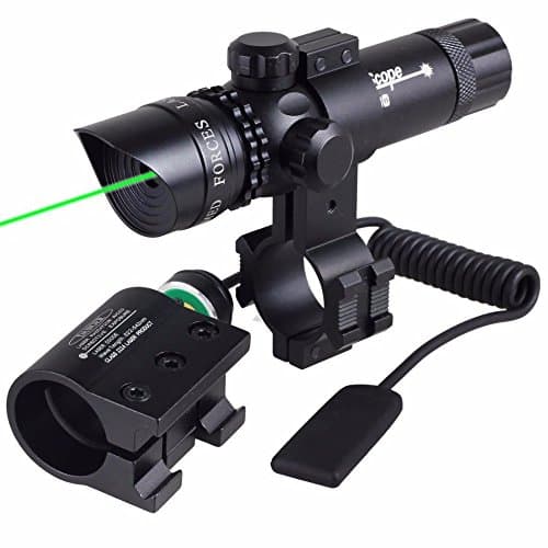 ZENHOX Green Dot Scope 532nm Tactical Variable Waterproof lluminated Reticle with Mounts for Sniper Military Pistol Handgun Air Gun Rifle