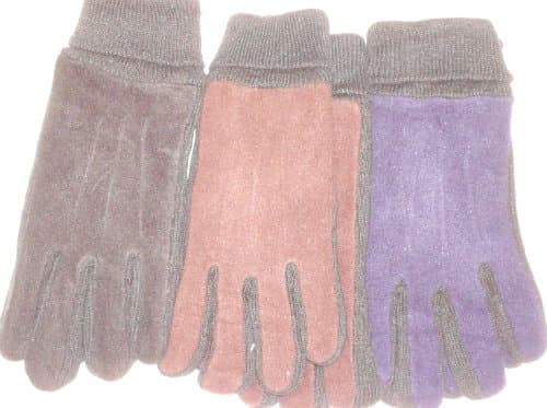 4fa1.016, Set of Three Fleece Microfiber Lined One Size Ladies Gloves Warm for Very Cold Weather