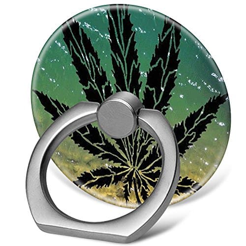 XIMALAYA Multi-Function 360 Degree Rotating Ring Stand Grip Mounts, Phone Holder For Any Smartphones, iPhone or Tablets (leaves)