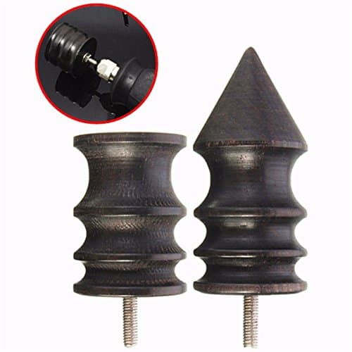 Pointed/Round Ebony Cocobolo Leather Burnisher Pointed Tip Leather Slicker Polished Drill (Random: Size)