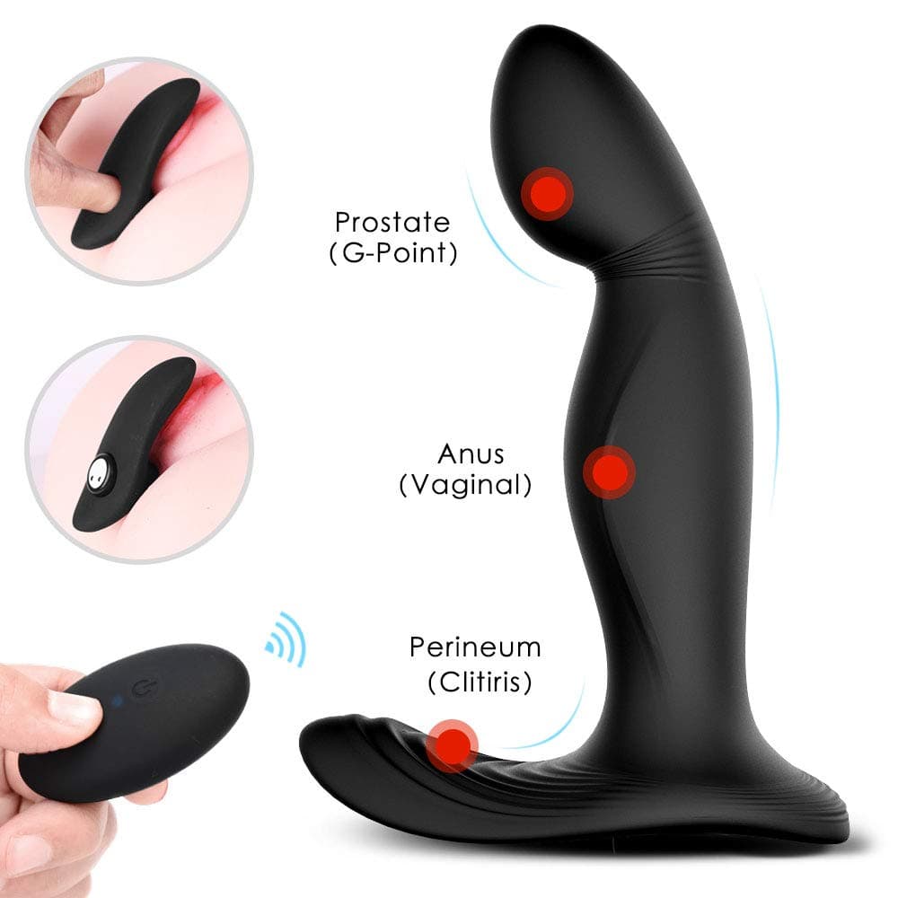 Rechargeable Powerful Vibranting Remote Control P Stimulator with Multiple Vibrations Amal Toys for Men Plug, T-Shirt