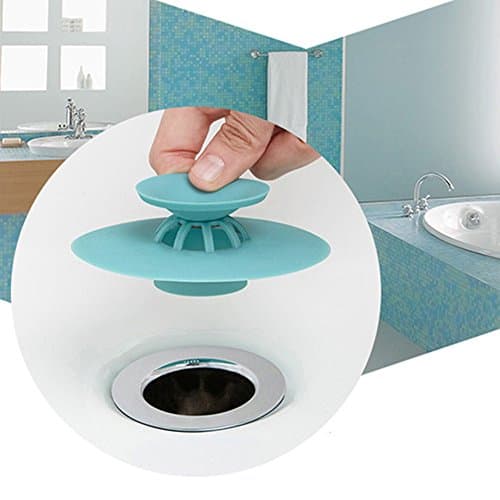Qureal Shower Drain Stopper &amp; Strainers Deodorizer Plug Hot Bathtub Cover Silicone Protectors Good Grips Hair Catchers for Floor, Laundry, Kitchen and Bathroom - 3pcs