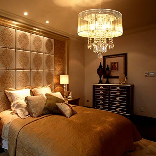 Crystal Silver Chandelier, Great Size Beautiful Light For a Master Bedroom or Dining Room of CRYSTOP