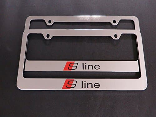 Chrome S Line (Metal) License Plate Frames (2pcs)