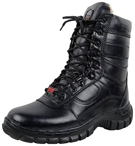 PARA TROOPER Men's Leather Combat Boots (8) Black