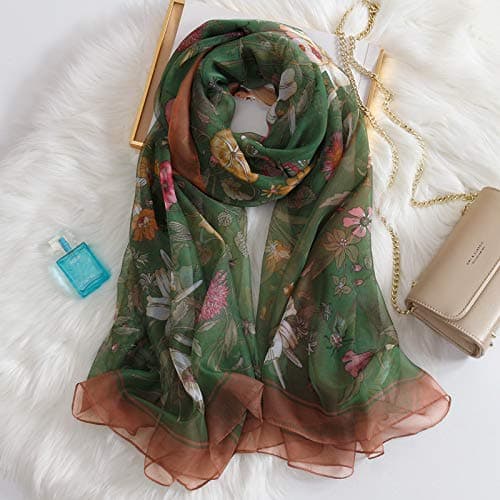 Ujuku Yarn Long Silk Scarf Shawl Yarn Multi-Functional
