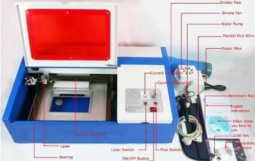 Gowe Laser Engraving Machine,laser Cutting Machine, Co2 Laser Engraver,40w, 200300mm, USB Port