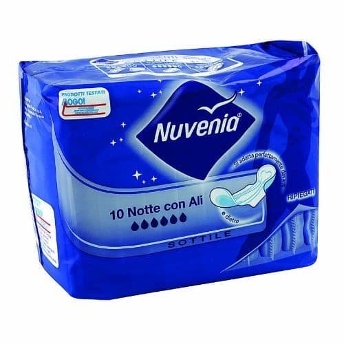NuveniaÂ ?Â SecureFit Absorbent Thin, Night with WingsÂ ?Â 10Â Pieces by Nuvenia