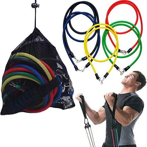 Houkiper Resistance Bands Set for Home Workouts, Physical Therapy - Exercise Bands with Handles, Door Anchor, Ankle Straps