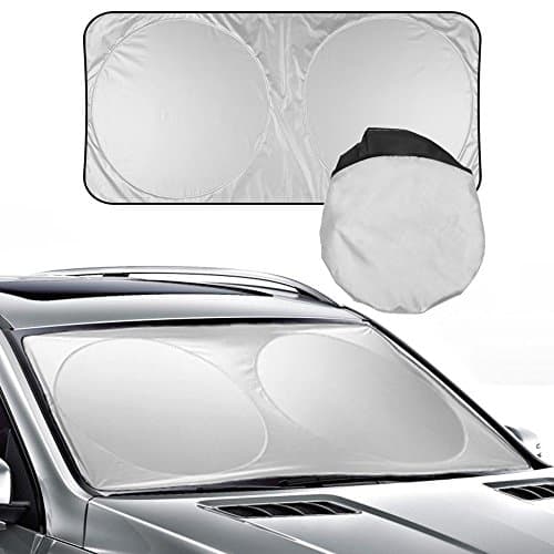 SUNKY Car Front SUN Shade, UV Protector (74.8” x 35”) Shield Auto Cover Pop Up Sunshade for Truck SUV Minivan Front Window Keeps Cool Fits Various Vehicles