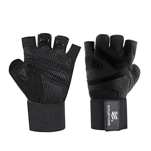 ECPURCHASE Workout Gloves with Wrist Support Women Men for Pull Ups, Fitness, Crossfit, Weightlifting Gloves, Breathable and Non-Slip, Full Palm Protection