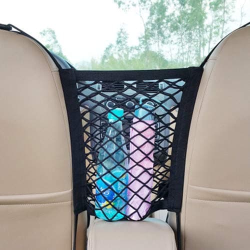 FXF998 Car Seat Storage Mesh/Organizer - Mesh Cargo Net Hook Pouch Holder for Bag Luggage Pets Kids Barrier Disturb Stopper