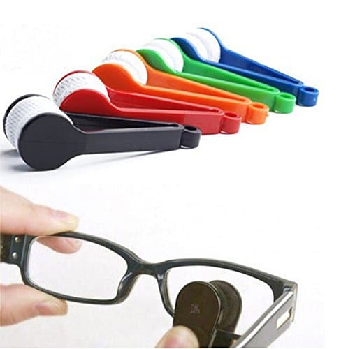 Saitec 5PC Multi-color Mini SunGlasses Eyeglasses Microfiber Spectacles Cleaner Brush Cleaning Tools,Random Color
