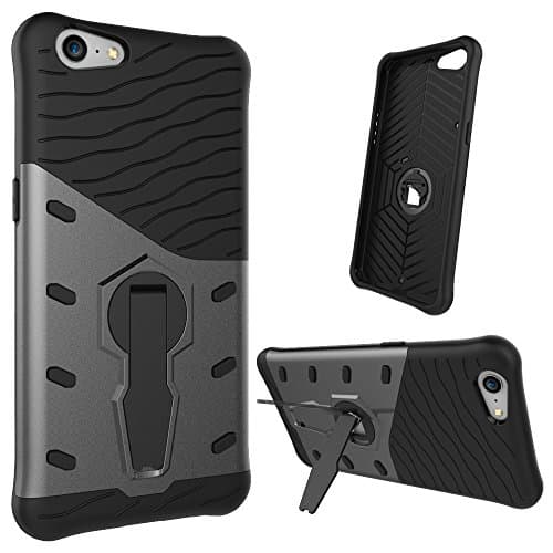 Scheam Oppo A57 Case, Shockproof Back Cover Cell Phone Cases Shell for Oppo A57 Grey